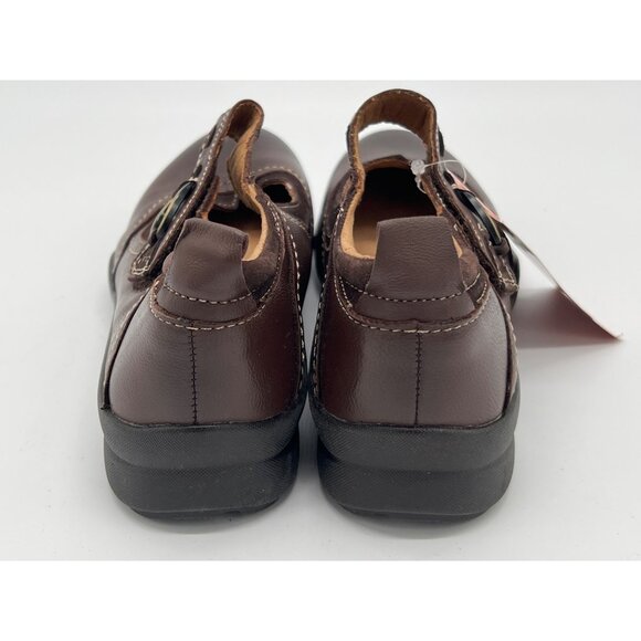 Jambu Womens All-Terra Traction Mary Jane Shoes Size 7 Brown Leather & Suede - Picture 4 of 8